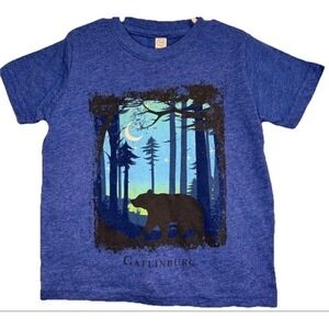 Rabbit Skins Gatlinburg Black Bear Glow in the Dark Toddler T-Shirt Blue Size 3